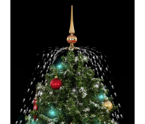 vidaXL mākslīgā Ziemassvētku egle ar sniegu un pamatni, zaļa, 170 cm