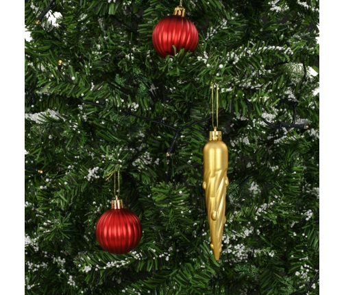 vidaXL mākslīgā Ziemassvētku egle ar sniegu un pamatni, zaļa, 170 cm