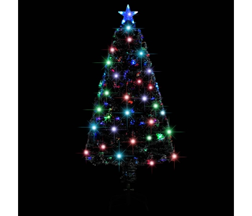 vidaXL izgaismota Ziemassvētku egle ar statīvu, 120cm, optiskā šķiedra