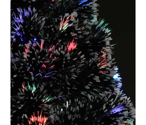 vidaXL izgaismota Ziemassvētku egle ar statīvu, 120cm, optiskā šķiedra