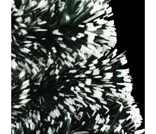 vidaXL izgaismota Ziemassvētku egle ar statīvu, 240cm, optiskā šķiedra