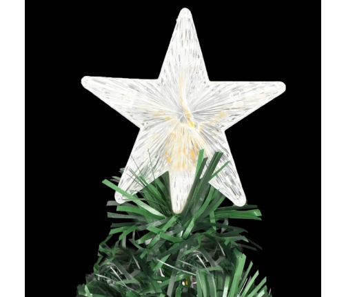 Izgaismota Ziemassvētku Egle Ar Statīvu, 210Cm, Optiskā Šķiedra Vidaxl