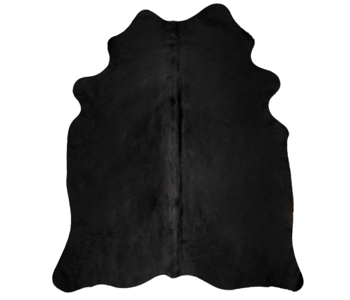 vidaXL zvērādas paklājs, dabīgā govs āda, 150x170 cm, melns