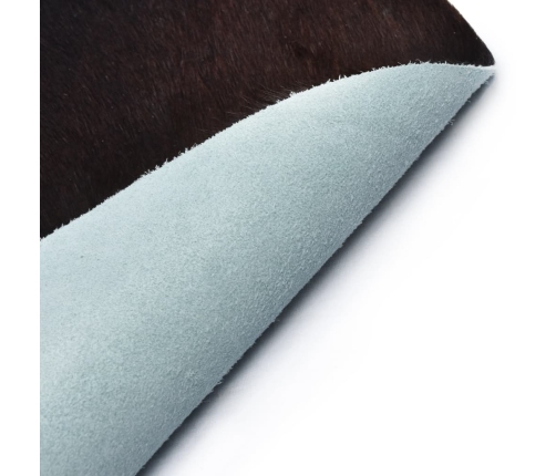 vidaXL zvērādas paklājs, dabīgā govs āda, 150x170 cm, melns