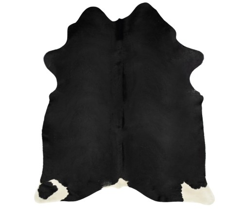 vidaXL zvērādas paklājs, dabīgā govs āda, 150x170 cm, melns