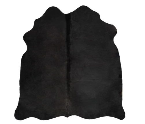 vidaXL zvērādas paklājs, dabīgā govs āda, 150x170 cm, melns