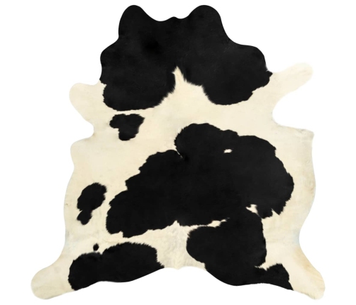 vidaXL zvērādas paklājs, dabīgā govs āda, 150x170 cm, melns un balts
