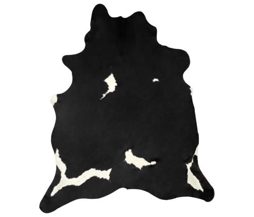 vidaXL zvērādas paklājs, dabīgā govs āda, 150x170 cm, melns un balts