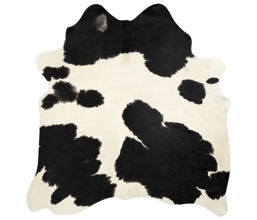 vidaXL zvērādas paklājs, dabīgā govs āda, 150x170 cm, melns un balts