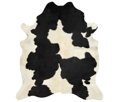 vidaXL zvērādas paklājs, dabīgā govs āda, 150x170 cm, melns un balts