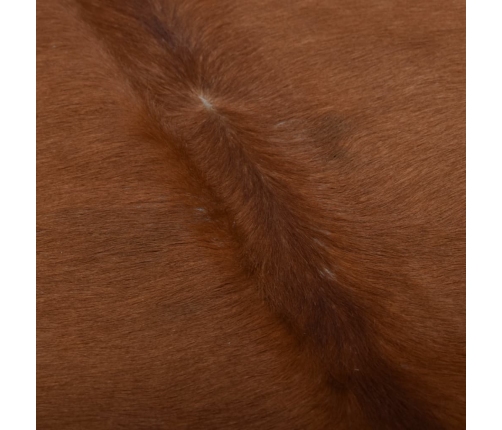 vidaXL zvērādas paklājs, dabīgā govs āda, 150x170 cm, brūns un balts