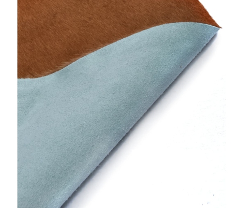 vidaXL zvērādas paklājs, dabīgā govs āda, 150x170 cm, brūns un balts