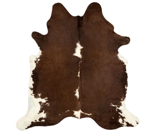 vidaXL zvērādas paklājs, dabīgā govs āda, 150x170 cm, brūns un balts