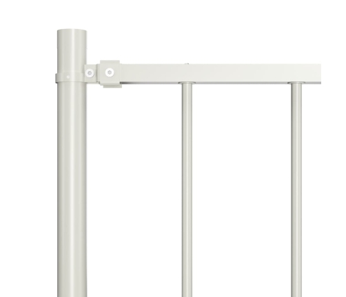 vidaXL žoga panelis ar stabiem, balts, 1,7x1 m, pulverkrāsots tērauds