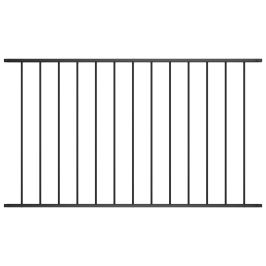 Žoga Panelis, Melns, 1,7X1,25 M, Pulverkrāsots Tērauds Vidaxl