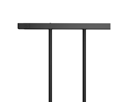 vidaXL žoga panelis, melns, 1,7x1,25 m, pulverkrāsots tērauds