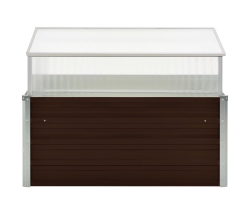 vidaXL siltumnīca, 100x100x85 cm, cinkots tērauds, brūna