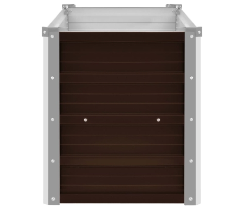 vidaXL augstā puķu kaste, brūna, 160x40x45 cm, cinkots tērauds