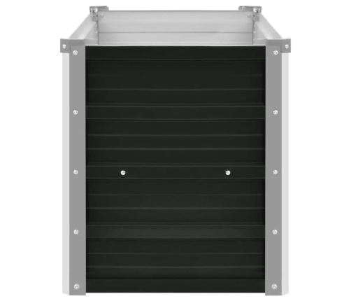 vidaXL augstā puķu kaste, pelēka, 160x40x45 cm, cinkots tērauds