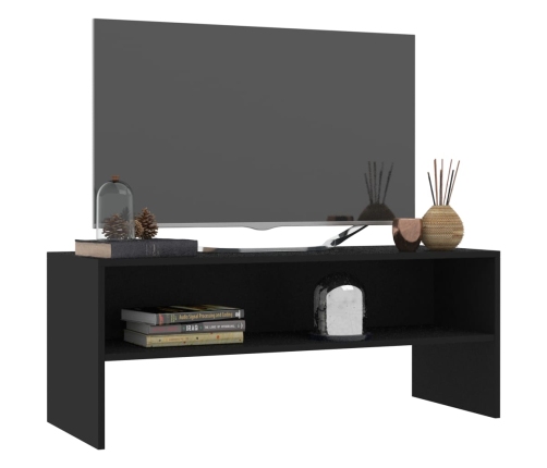 vidaXL TV skapītis, 100x40x40 cm, melns, inženierijas koks