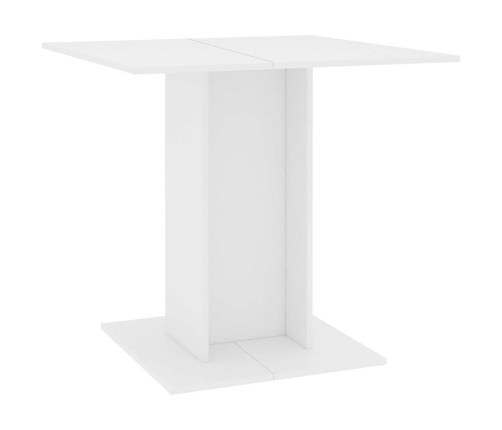 vidaXL virtuves galds, 80x80x75 cm, inženierijas koks, balts