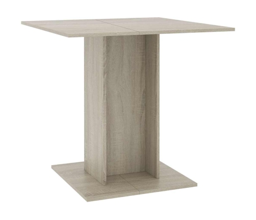 vidaXL virtuves galds, 80x80x75 cm, ozolkoka krāsā, skaidu plāksne