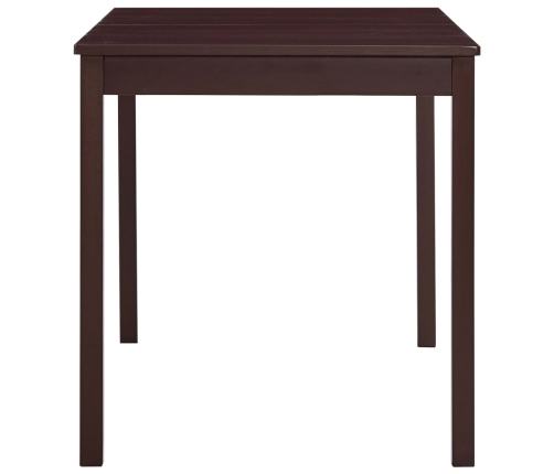 vidaXL virtuves galds, 140x70x73 cm, tumši brūns, priedes koks