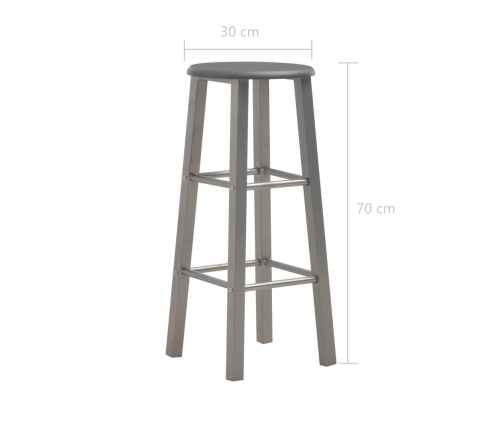 vidaXL bāra krēsli, 2 gab., antracītpelēki, MDF