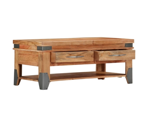 vidaXL kafijas galdiņš, 110x52x45 cm, akācijas masīvkoks