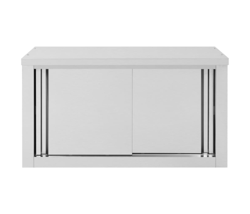 vidaXL virtuves sienas skapis ar bīdāmām durvīm, 90x40x50 cm, tērauds