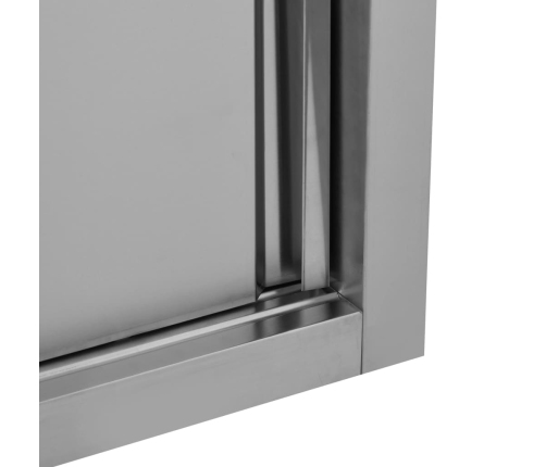 vidaXL virtuves sienas skapis ar bīdāmām durvīm, 90x40x50 cm, tērauds