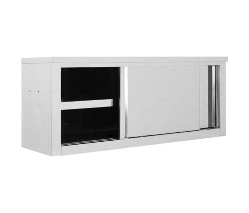 vidaXL virtuves sienas skapis ar bīdāmām durvīm, 120x40x50 cm, tērauds