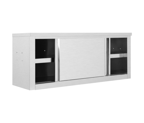 vidaXL virtuves sienas skapis ar bīdāmām durvīm, 120x40x50 cm, tērauds