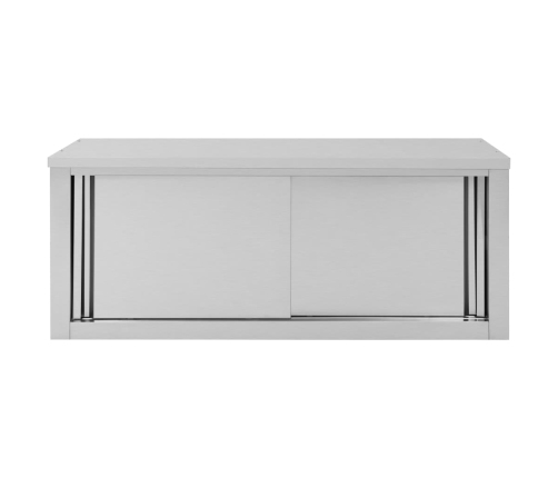 vidaXL virtuves sienas skapis ar bīdāmām durvīm, 120x40x50 cm, tērauds