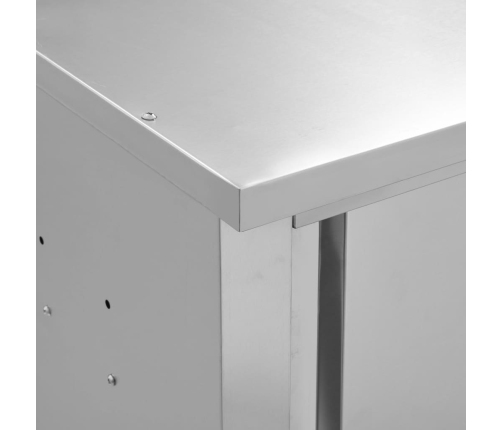 vidaXL virtuves sienas skapis ar bīdāmām durvīm, 120x40x50 cm, tērauds