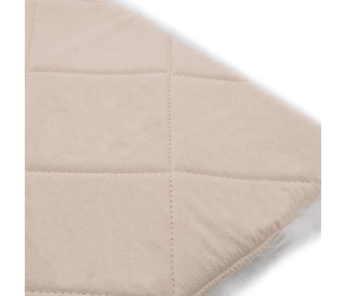 vidaXL krēslu paliktņi, 2 gab., 40x40 cm, dabīga aitāda, balti