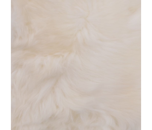 vidaXL krēslu paliktņi, 2 gab., 40x40 cm, dabīga aitāda, balti