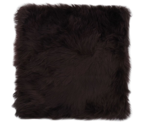 vidaXL krēslu paliktņi, 2 gab., 40x40 cm, dabīga aitāda, brūni