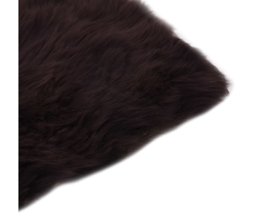 vidaXL krēslu paliktņi, 2 gab., 40x40 cm, dabīga aitāda, brūni