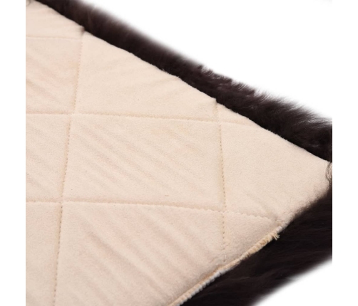 vidaXL krēslu paliktņi, 2 gab., 40x40 cm, dabīga aitāda, brūni