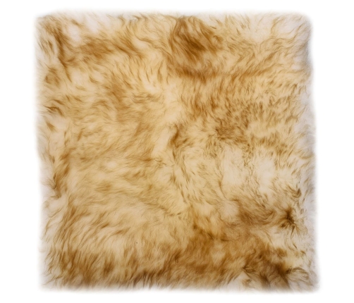 vidaXL krēslu paliktņi, 2 gab., 40x40 cm, dabīga aitāda, raibi brūni