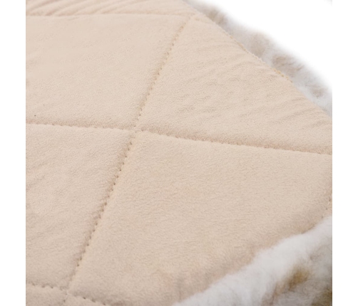 vidaXL krēslu paliktņi, 2 gab., 40x40 cm, dabīga aitāda, raibi brūni