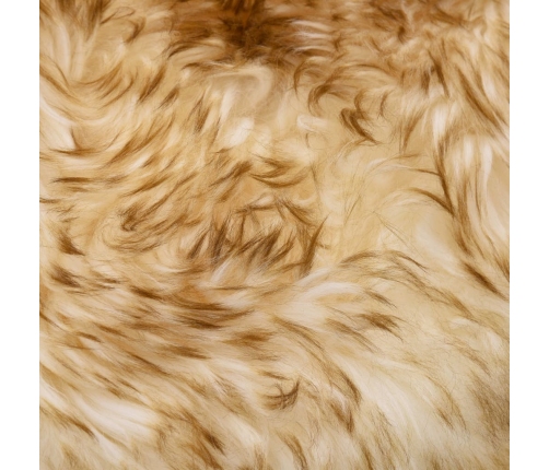 vidaXL krēslu paliktņi, 2 gab., 40x40 cm, dabīga aitāda, raibi brūni