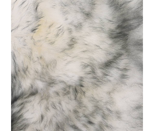 vidaXL krēslu paliktņi, 2 gab., 40x40 cm, dabīga aitāda, raibi pelēki