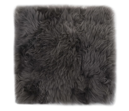 vidaXL krēslu paliktņi, 2 gab., 40x40 cm, dabīga aitāda, gaiši pelēki