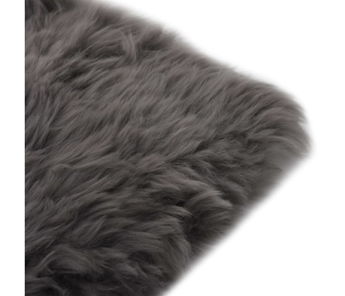 vidaXL krēslu paliktņi, 2 gab., 40x40 cm, dabīga aitāda, gaiši pelēki