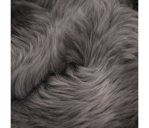 vidaXL krēslu paliktņi, 2 gab., 40x40 cm, dabīga aitāda, gaiši pelēki