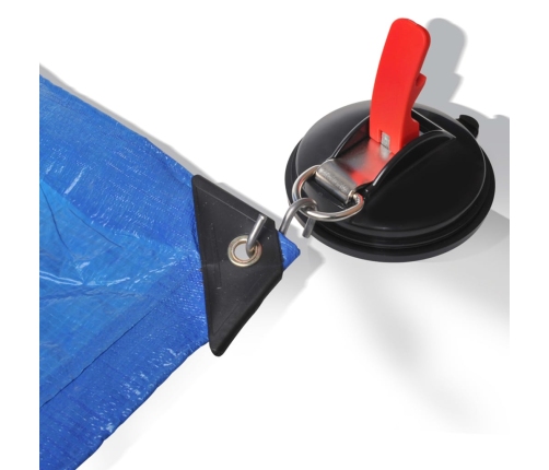 ProPlus 2 piesūcekņu stiprinājumi ar gredzeniem un 4 āķiem