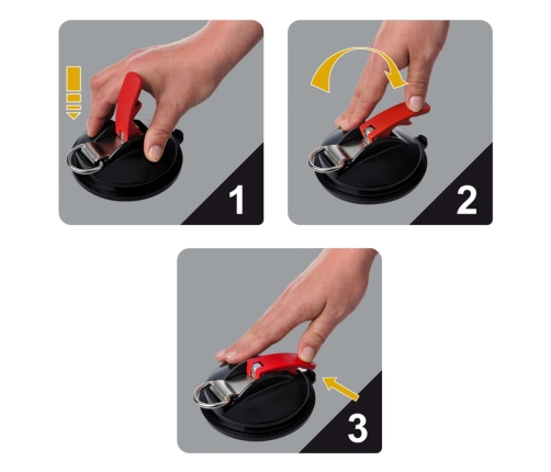 ProPlus 2 piesūcekņu stiprinājumi ar gredzeniem un 4 āķiem