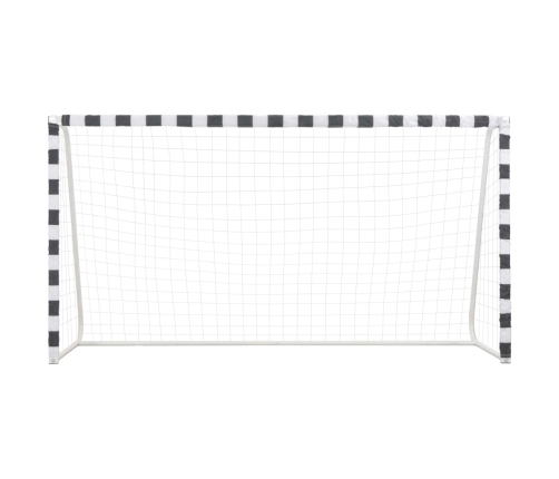 vidaXL futbola vārti, 300x160x90 cm, metāls, melnbalti